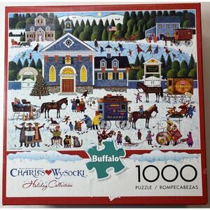 Charles Wysocki Churchyard Christmas Jigsaw Puzzle (1000 Pieces)-Buffalo Puzzles